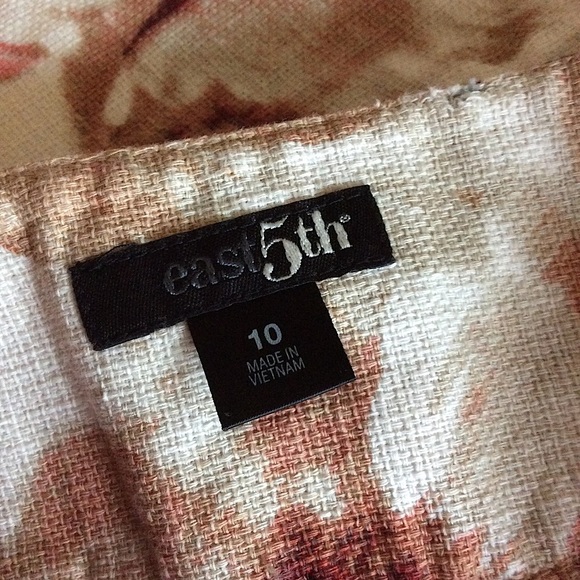 Watercolor Floral Print Pencil Skirt Coral - Picture 4 of 6